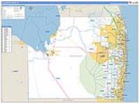 Palm Beach, Fl Carrier Route Wall Map